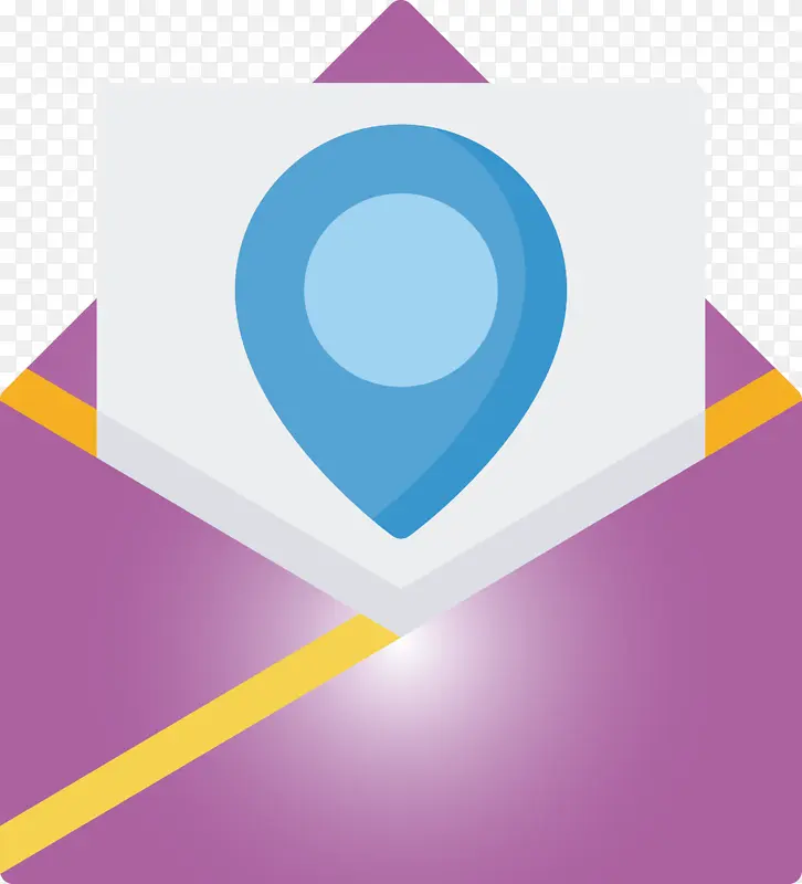 电子邮件地址 圆圈 紫色