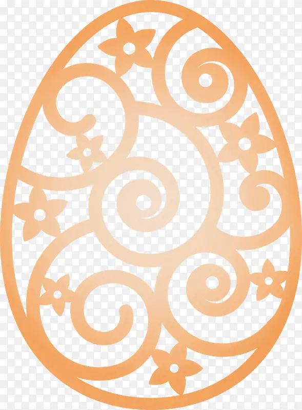 复活节彩蛋 复活节 橙色