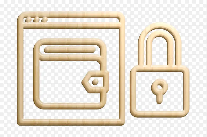 挂锁图标 数字钱包图标 数据保护图标