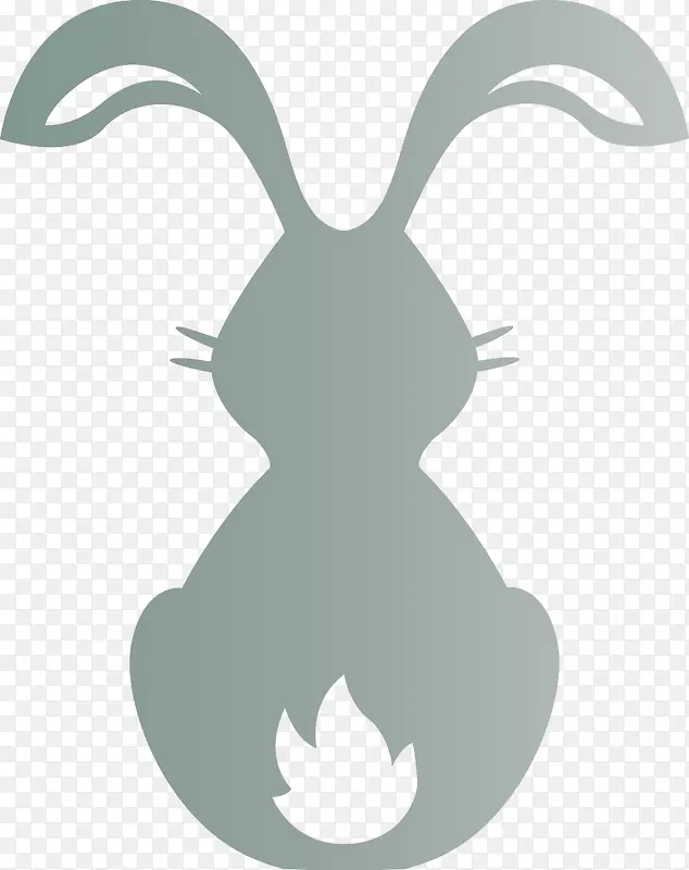 可爱的兔子复活节象征
