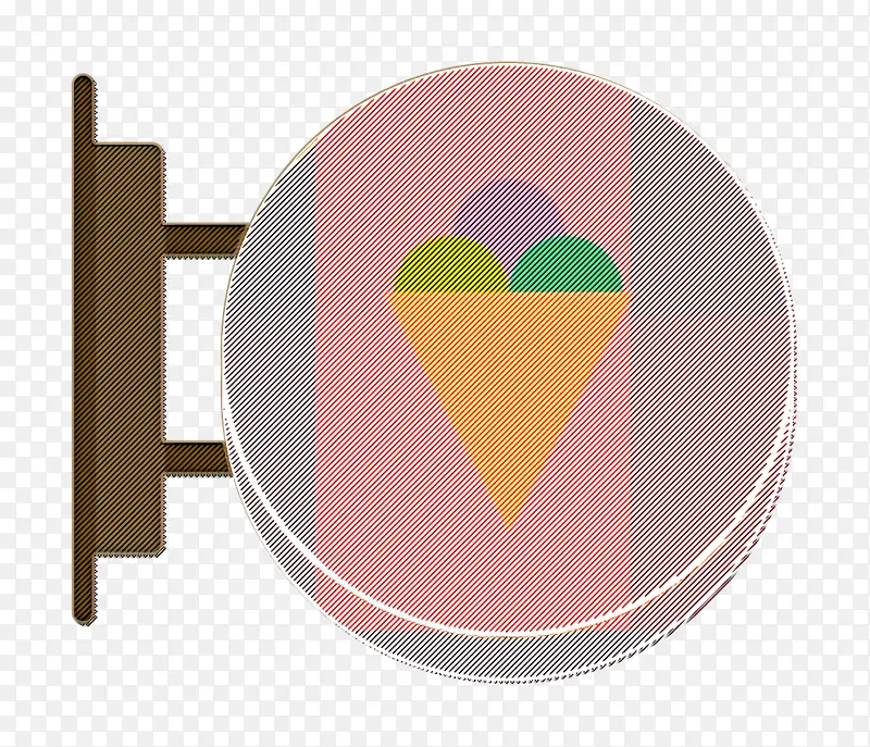 冰淇淋图标 招牌图标 粉色