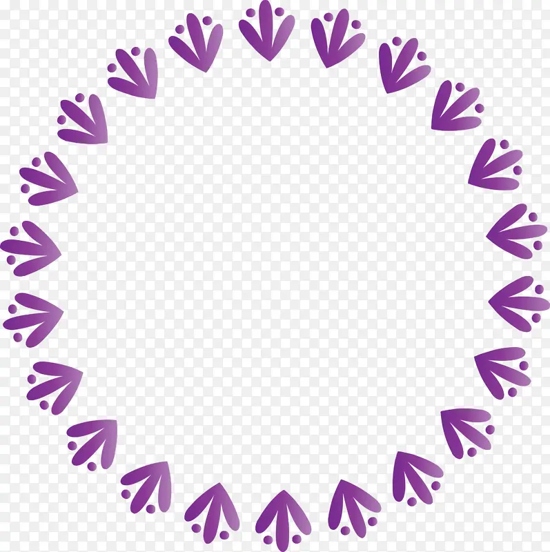 复活节画框 紫色 圆形