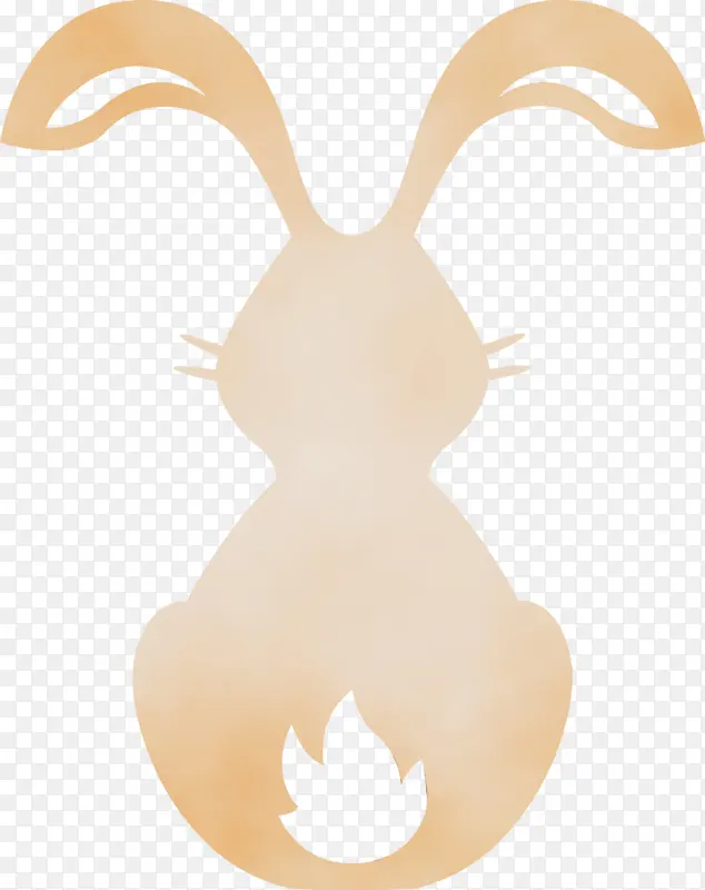 可爱的兔子 复活节 水彩画