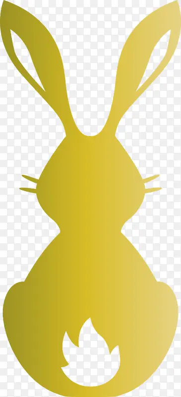 可爱的兔子 复活节 黄色