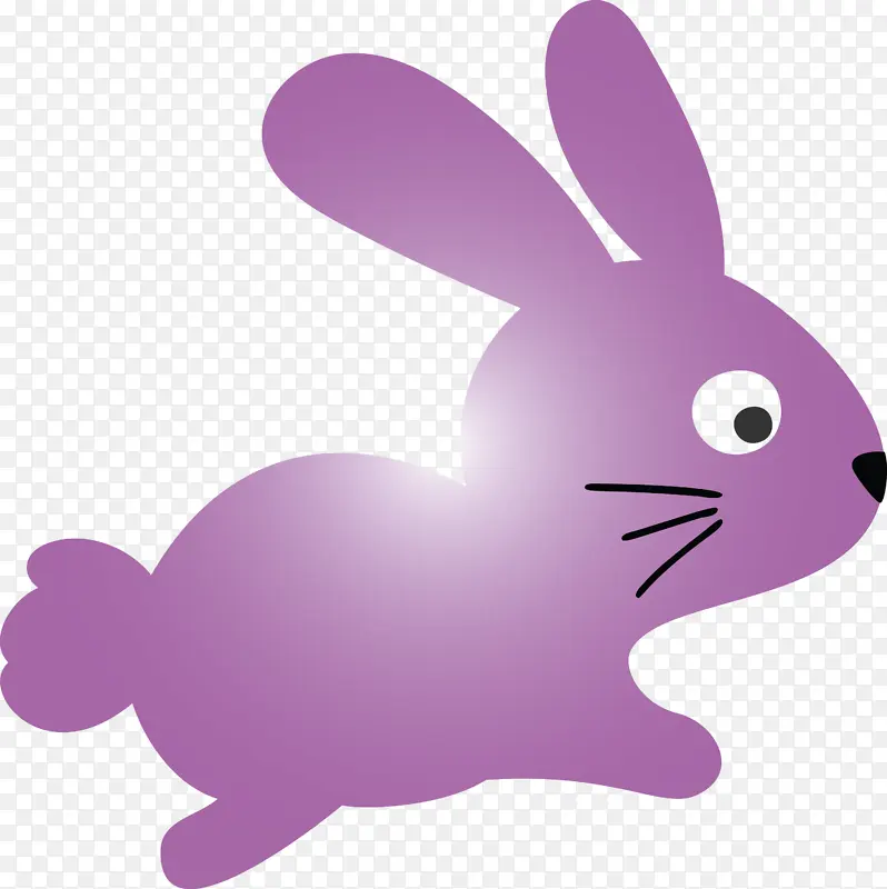 可爱的复活节兔子 复活节 紫色