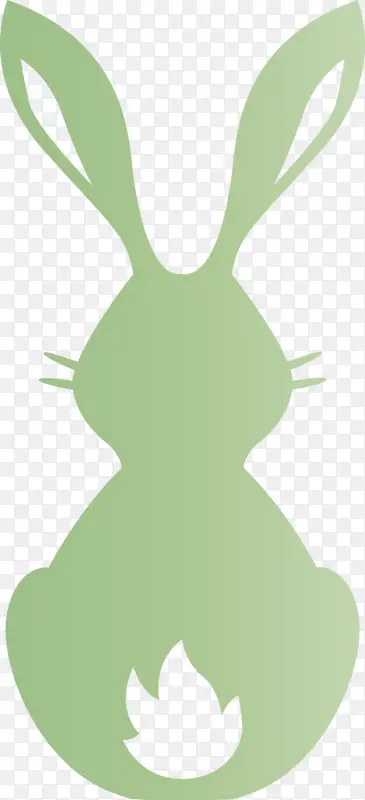 可爱的兔子 复活节 绿色