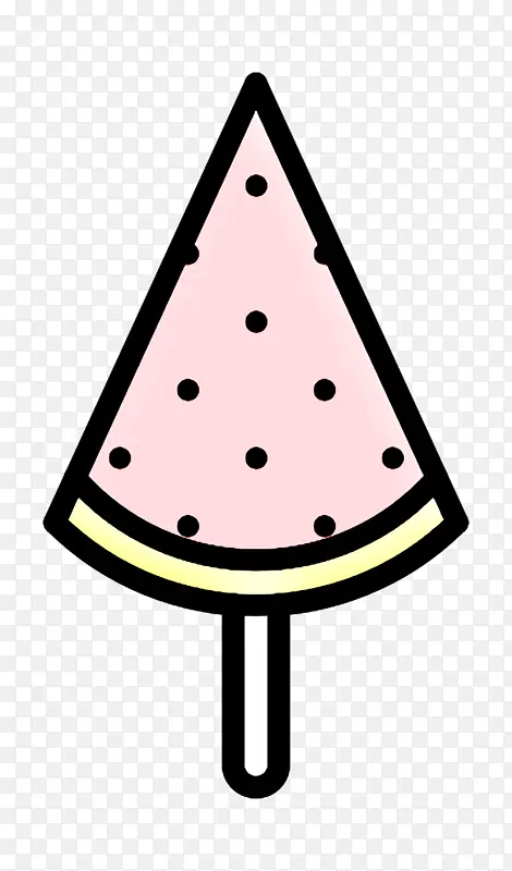 冰淇淋图标 西瓜图标 圆锥体