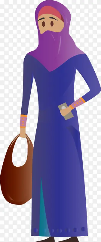 阿拉伯女人 阿拉伯女孩 紫色