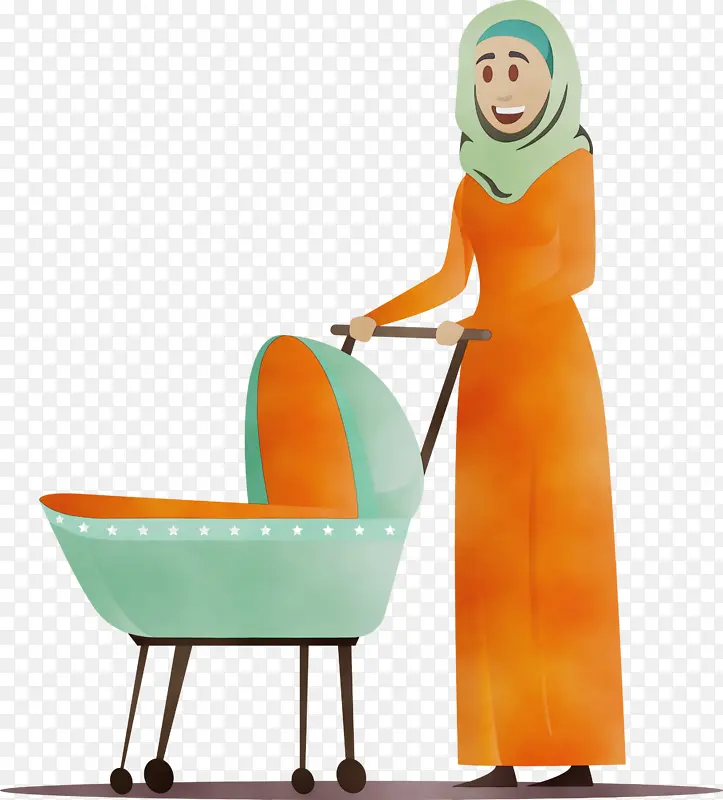 阿拉伯女人 阿拉伯女孩 水彩画