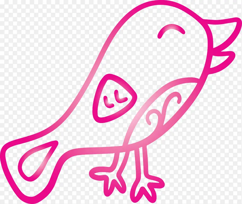 可爱鸟 卡通鸟 粉色