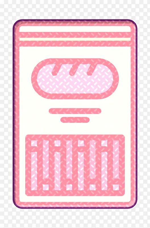 零食图标 饼干图标 粉色
