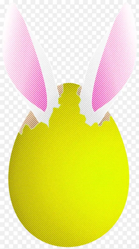 黄色 粉色 复活节兔子