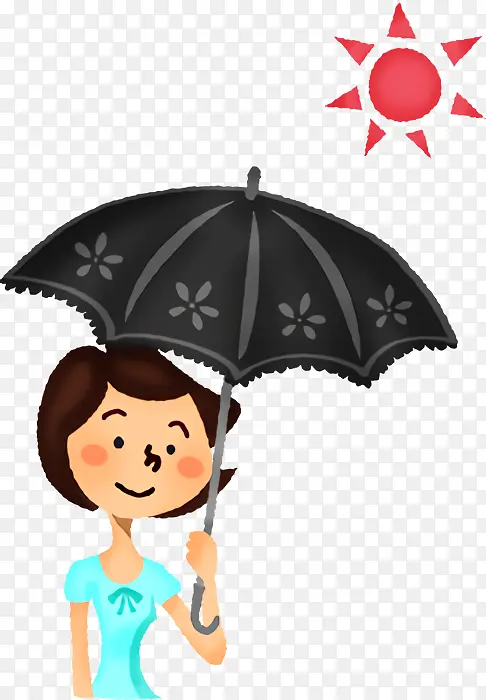雨伞 卡通 微笑