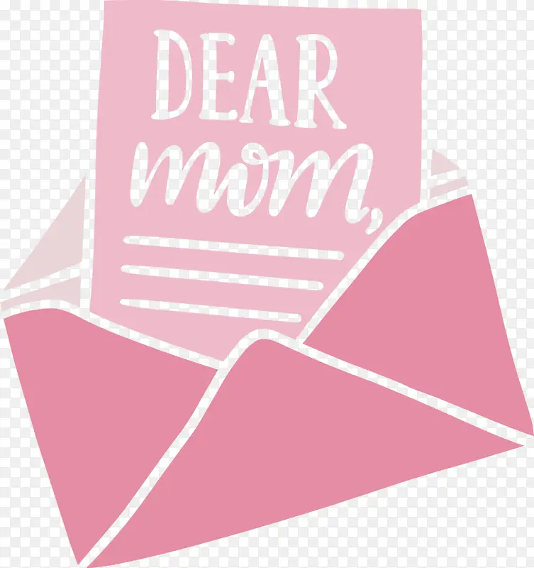 母亲节 亲爱的妈妈信封 粉色