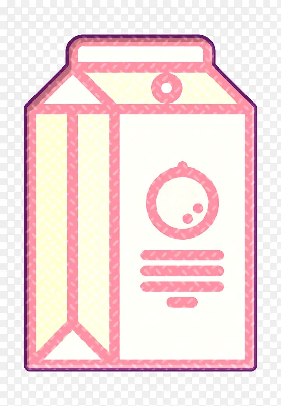 超市图标 果汁盒图标 粉色