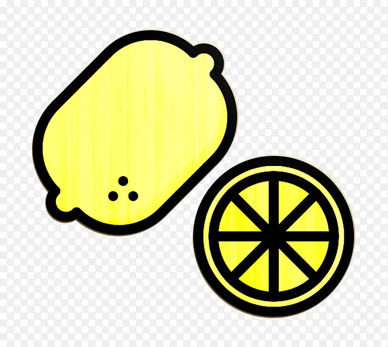 水果和蔬菜图标 柠檬图标 黄色