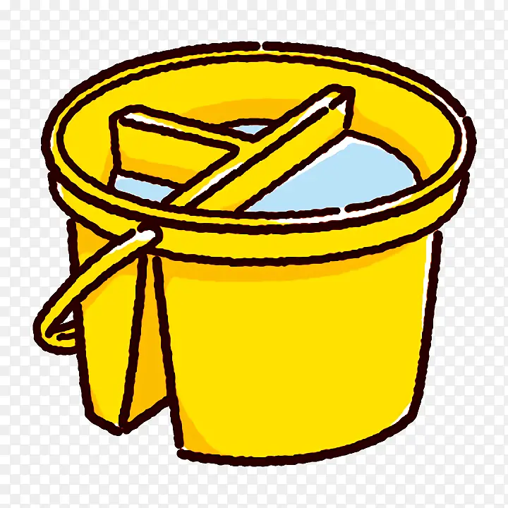 学校用品 黄色 水桶