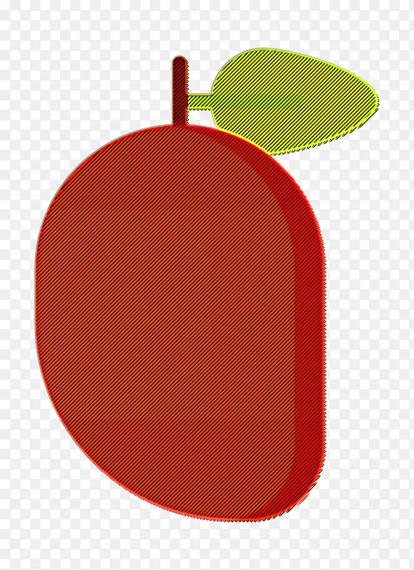 水果和蔬菜图标 芒果图标 红色