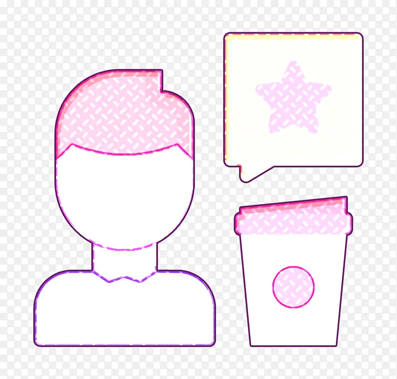 评论图标 咖啡图标 粉色
