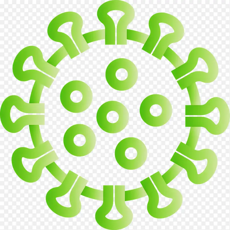 冠状病毒 新冠病毒 绿色