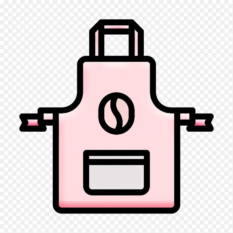 咖啡图标 围裙图标 粉色