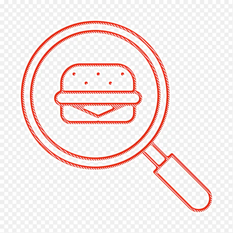 汉堡图标 快餐图标 搜索图标