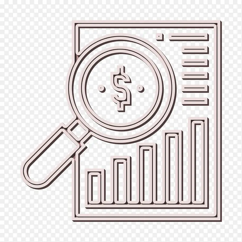投资图标 金钱图标 市场分析图标