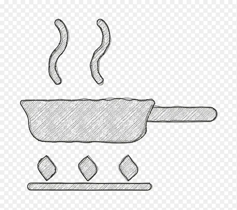 厨师图标 美食套装图标 平底锅图标