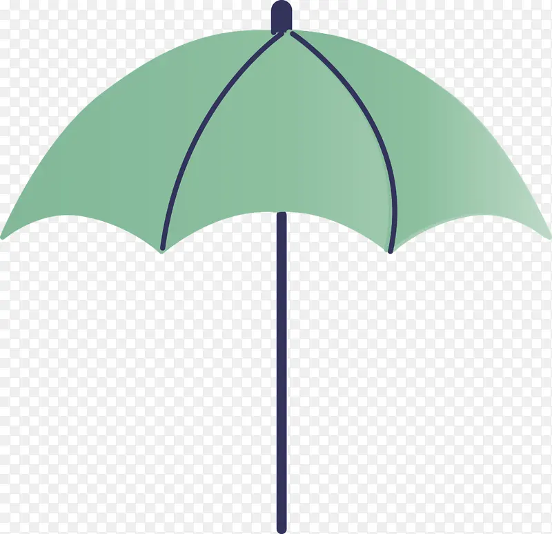 雨伞 绿色 线条