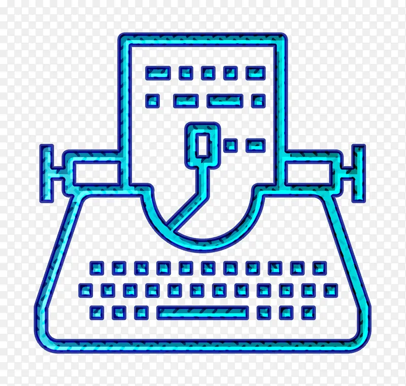 电脑图标 打字机图标 文案图标