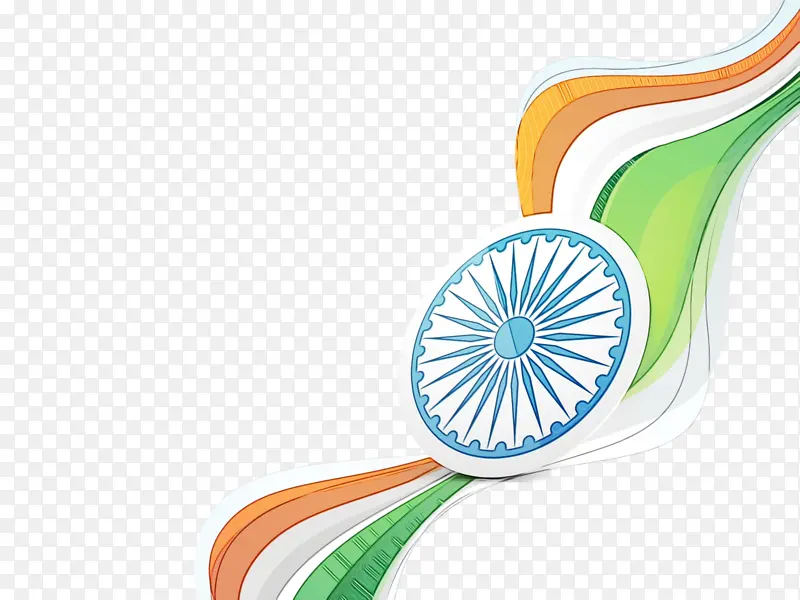 印度独立日 印度 水彩画