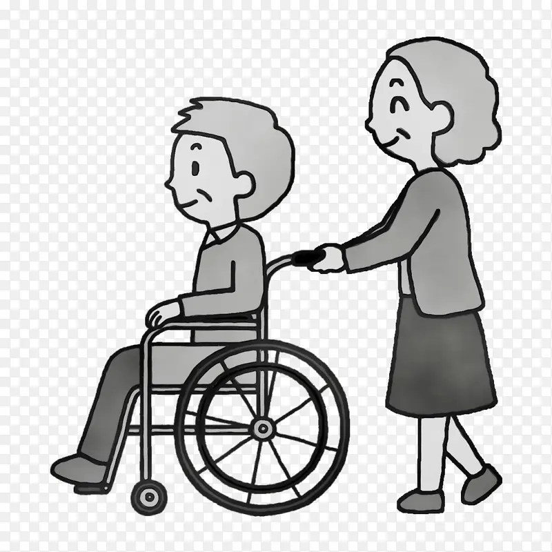 老年人 轮椅 护理人员