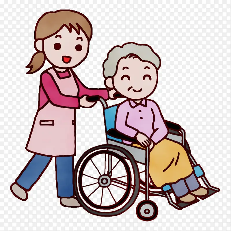 老年人 轮椅 护士