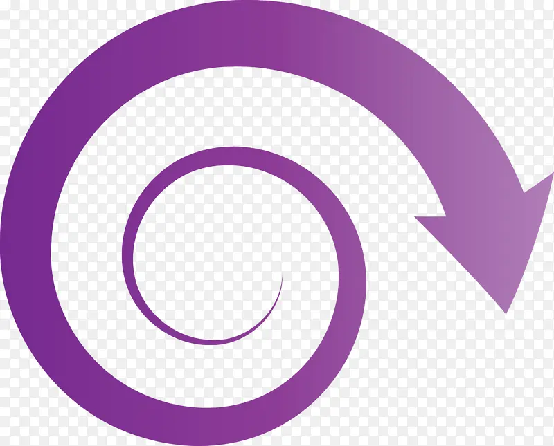 螺旋箭头 紫色 面积
