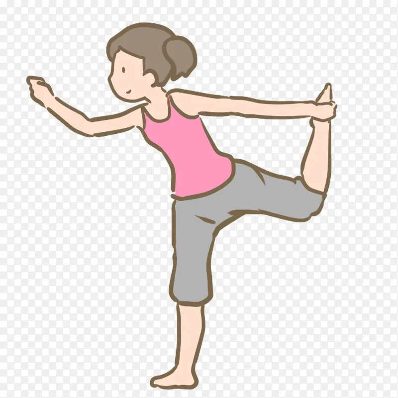 瑜伽 瑜伽女孩 瑜伽卡通