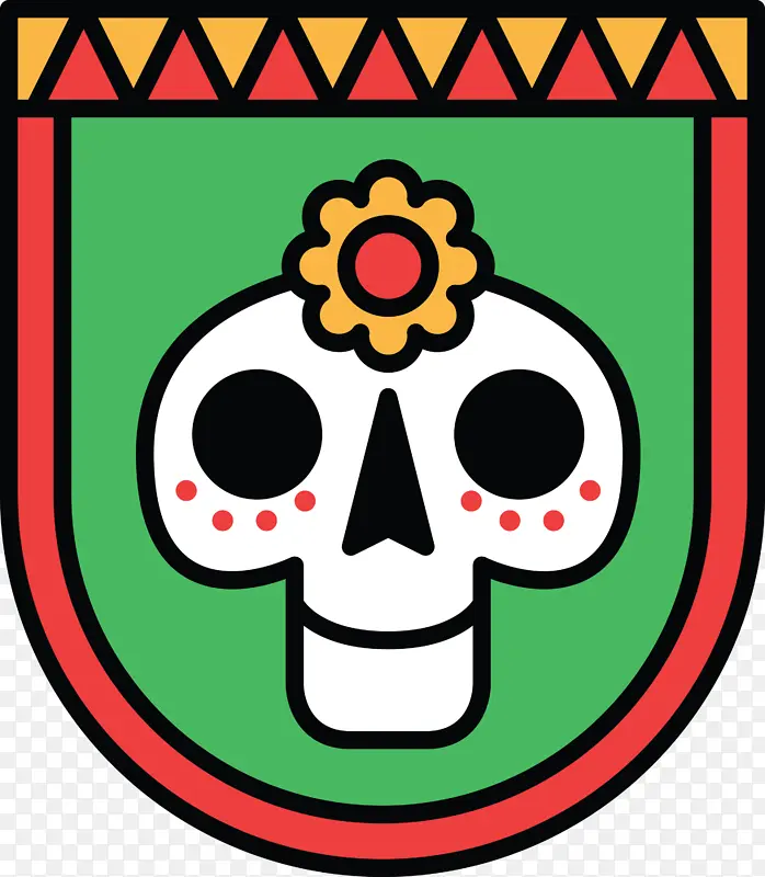 墨西哥彩旗 微笑 花朵