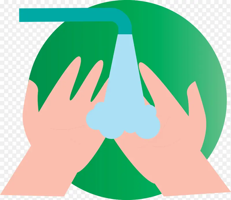 洗手 标志 绿色