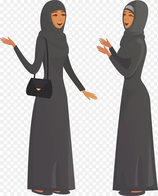 阿拉伯卡通人物 长袍 服装