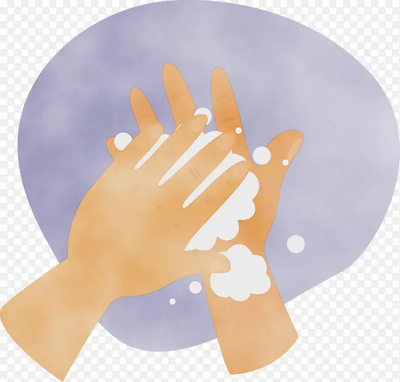 洗手 手卫生 水彩画