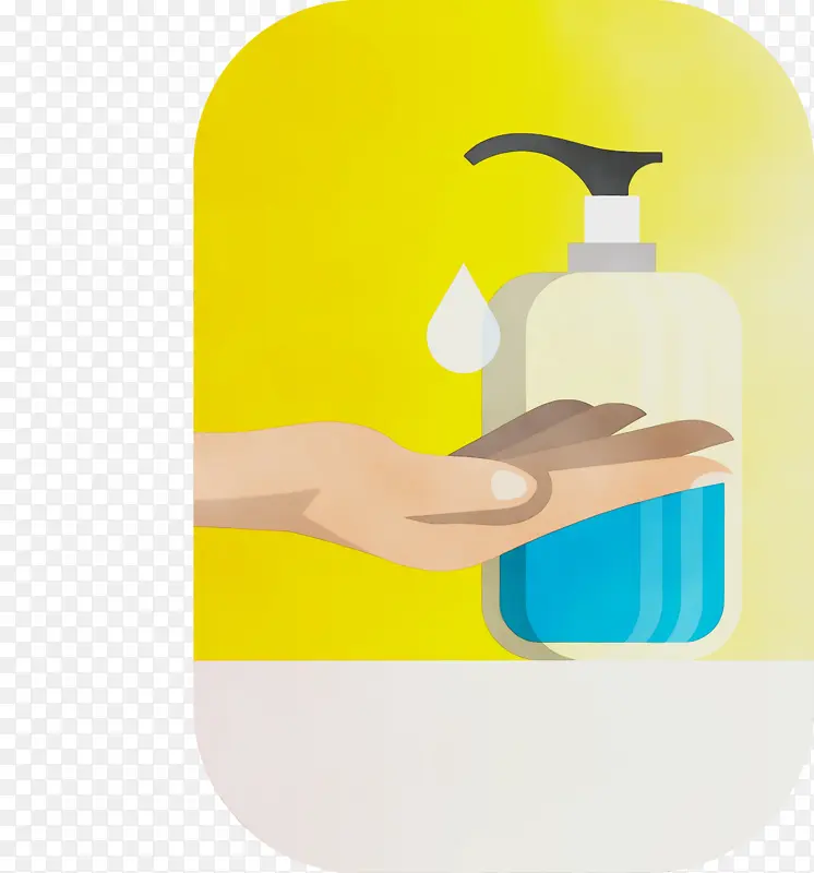 洗手 洗手液 水彩画