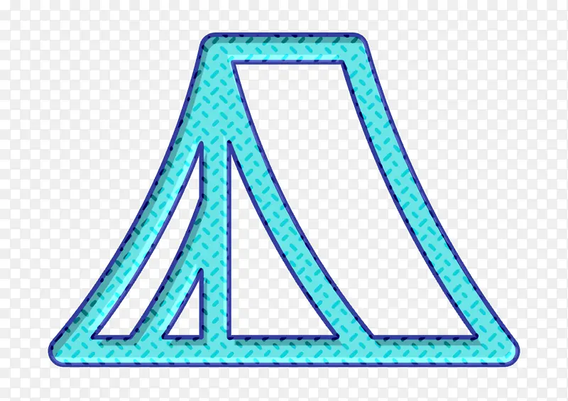 帐篷图标 旅行图标 三角形