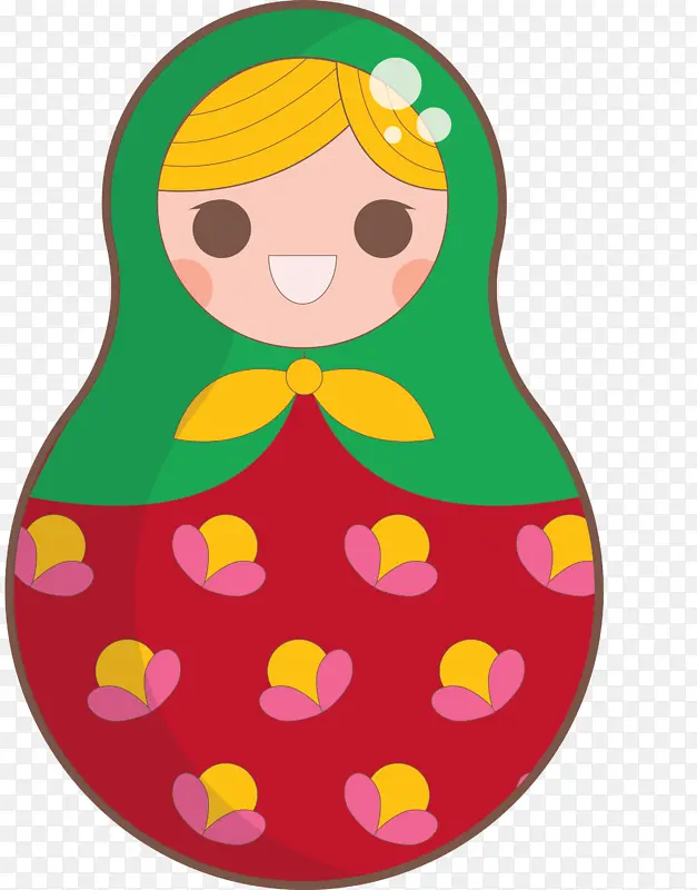 丰富多彩的俄罗斯娃娃 素描 徽标