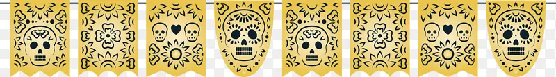 墨西哥彩旗 黄色 商品