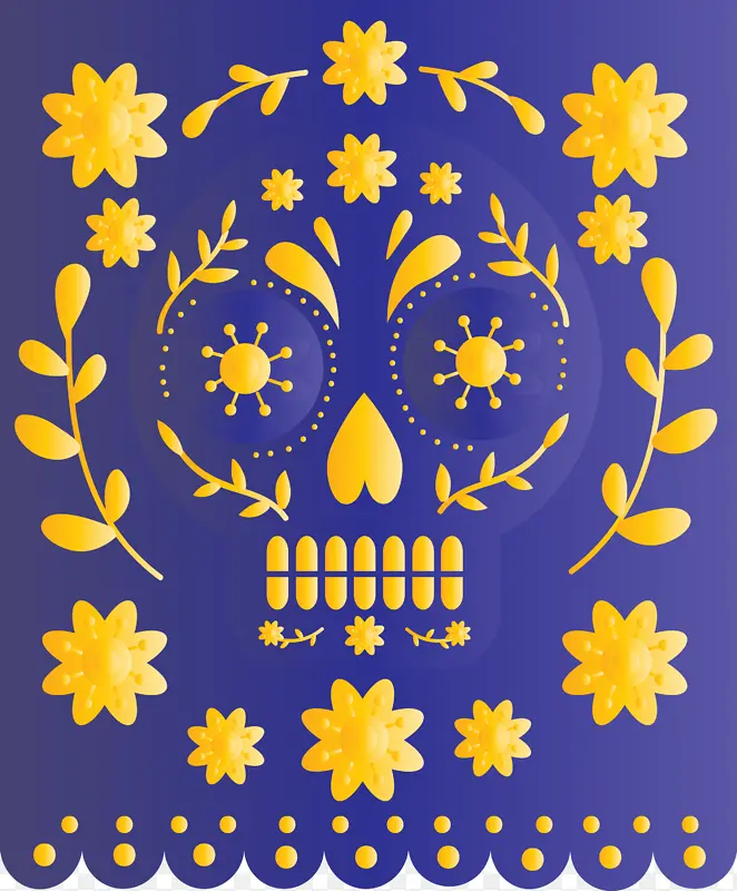 墨西哥彩旗 视觉艺术 花瓣