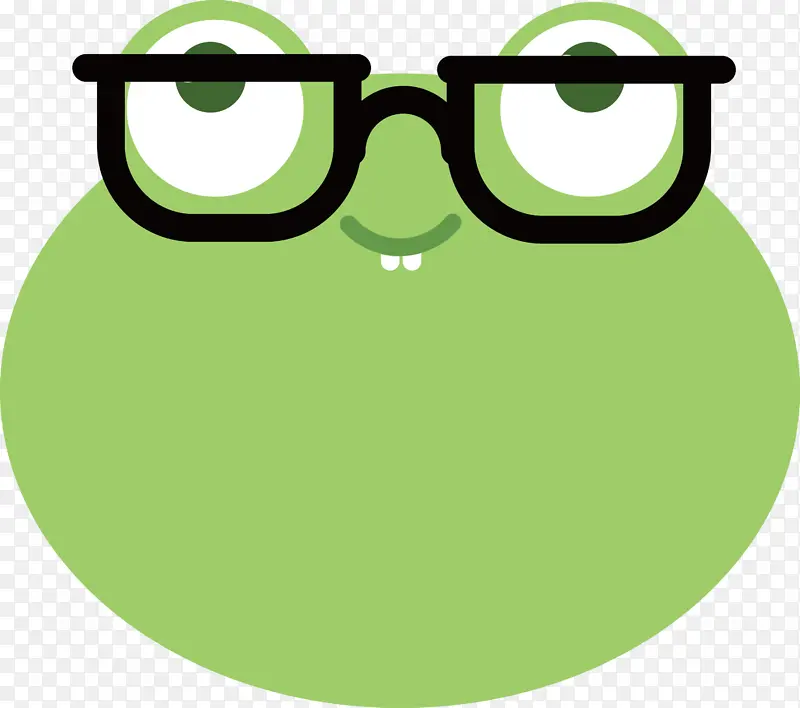 表情符号 青蛙 眼镜