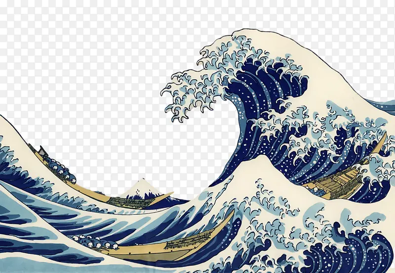 神奈川的巨浪 神奈川的巨浪全球偶像传记 浮世绘
