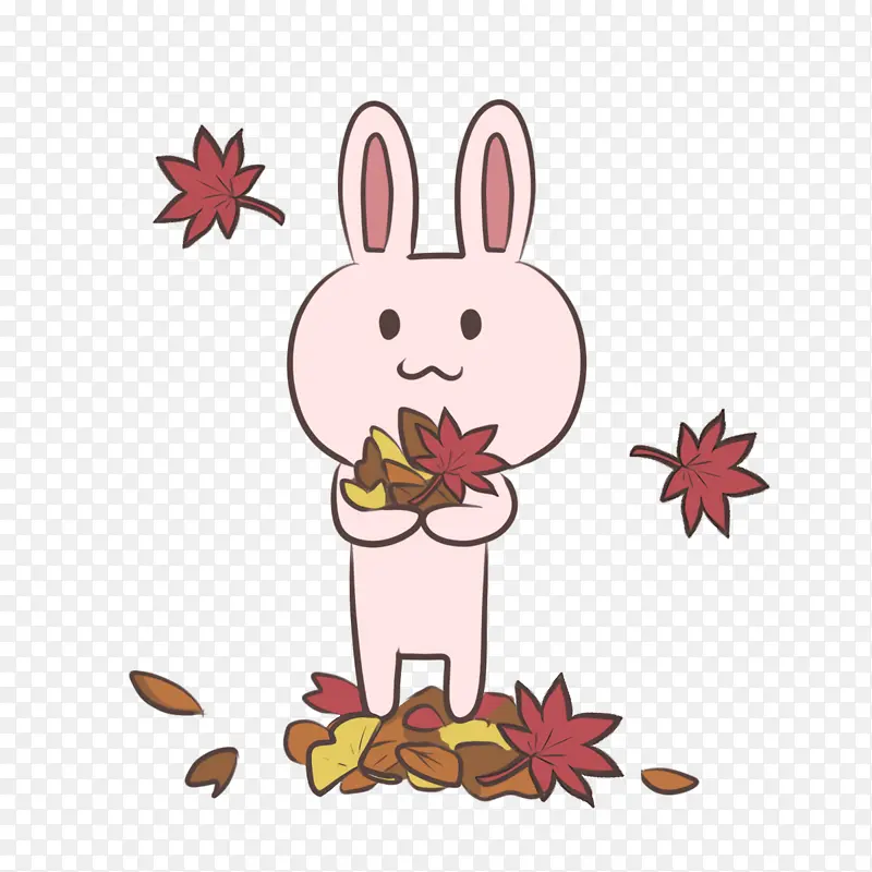秋季卡通 复活节兔子