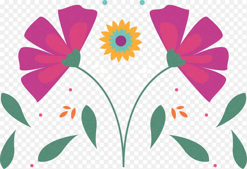 墨西哥元素 花卉设计 叶
