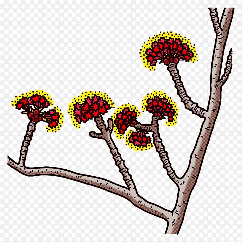 花卉设计 卡通 树木