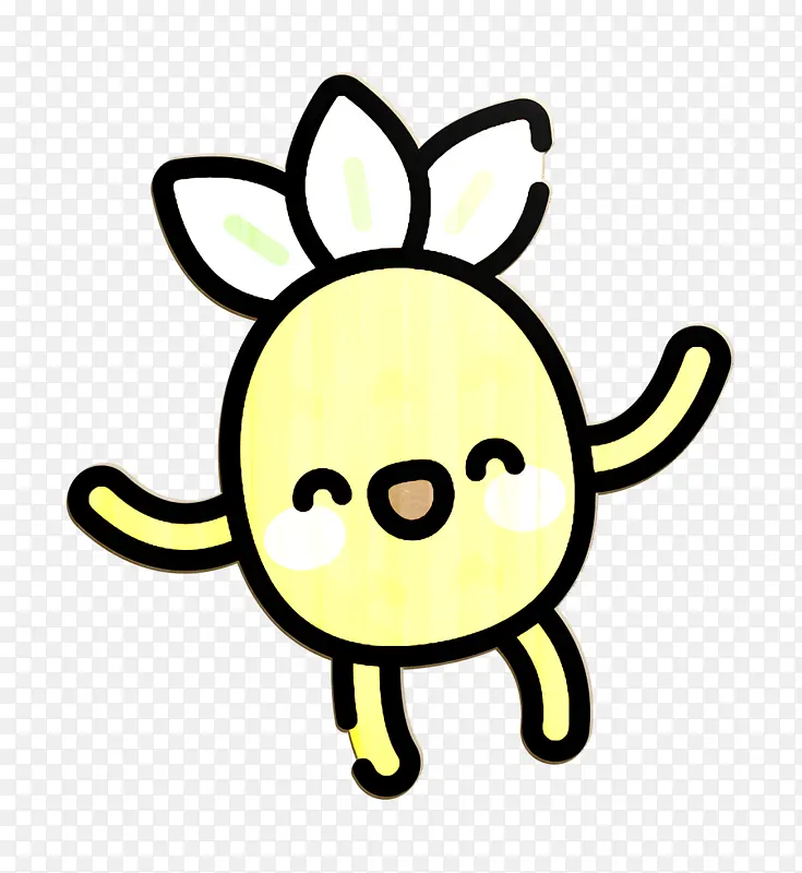 菠萝人物图标 动作图标 快乐图标